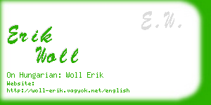 erik woll business card